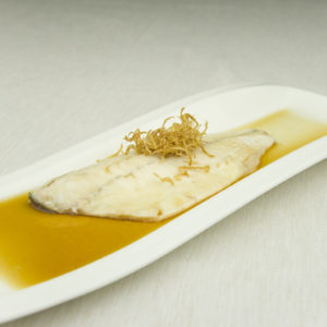 Branzino al vapore con salsa di soia