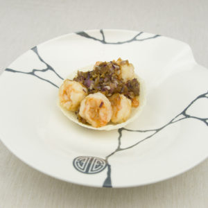 Gamberi in salsa Xo