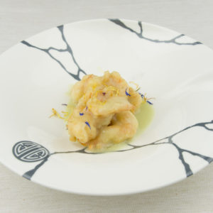 Gamberi con latte di cocco e wasabi